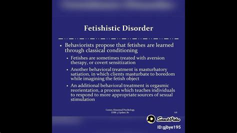 Fetishistic Disorder Youtube