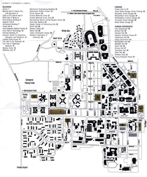 Purdue West Lafayette Campus Map Map