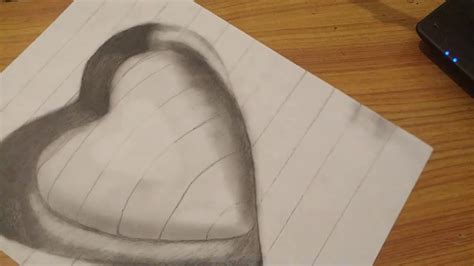 How To Draw 3d Heart Youtube