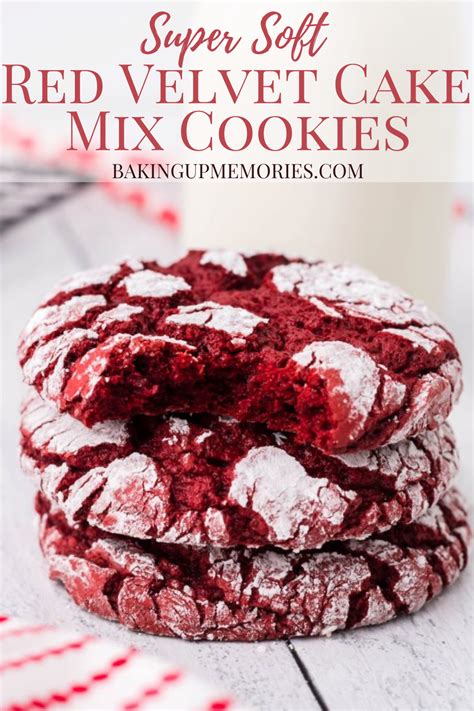 Red Velvet Cake Mix Cookies Baking Up Memories