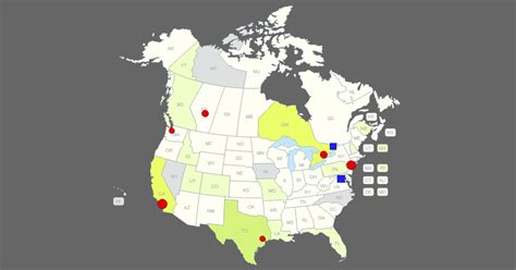 Political Map Of Usa And Canada United States Map