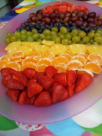 Rainbow Fruit Plate Healthy Snacks Fresh Fruit Recipes Delicious