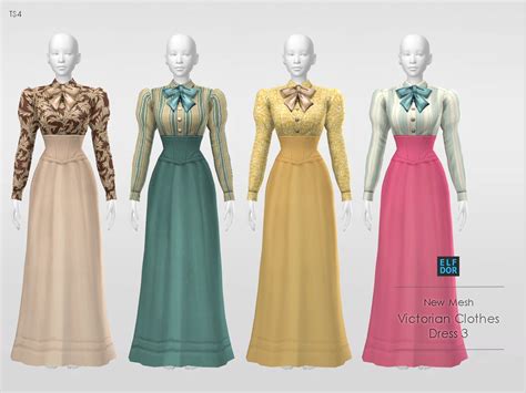 Victorian Clothes Set Dress 3 Elfdor