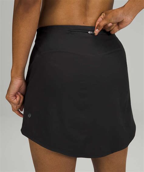 Lululemon Essential High Rise Running Skirt Long Black Lulu Fanatics