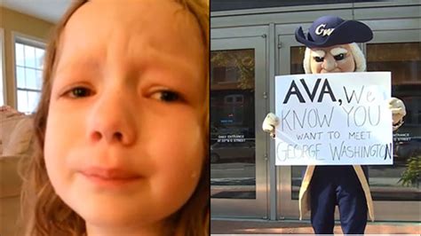 Little Girl Crushed When She Couldnt Meet George Washington Invited To
