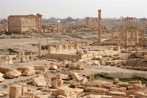 Ruins Of Ancient City Of Palmyra Syria Stock Image Image Of