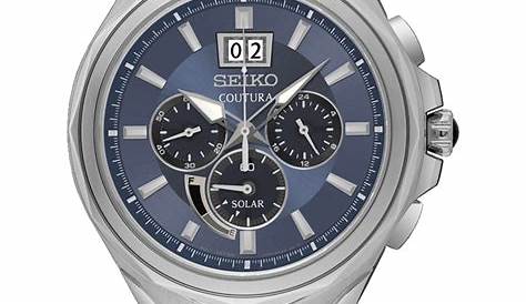 Seiko Coutura - Solar Chronograph Blue DIal SSC641 - Halifax Watch Company