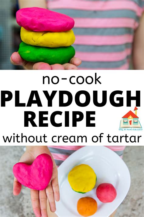 Easy Playdough Recipe Without Cream Of Tartar No Cook Besto Blog