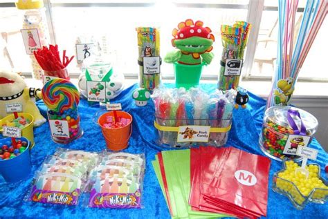 My Parties// Super Mario Candy Table | Mario birthday party