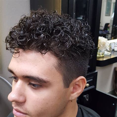 Merm Mens Perm New Trend Curly Hair Fade Permed Hairstyles Mens