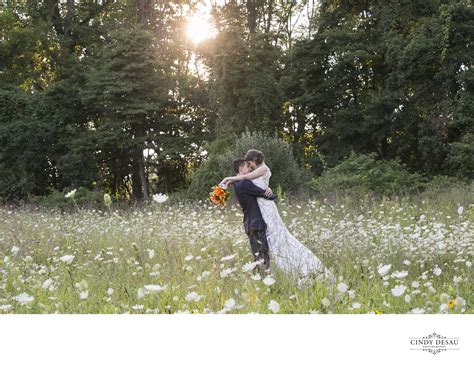 Holly Hedge Field Of Queen Annes Lace Wedding Kiss Photo Portfolio