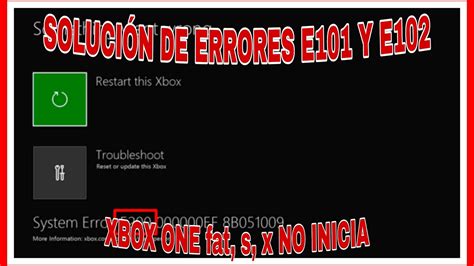 Xbox One Error E102e102 Tarda Mucho En Encender Solucion