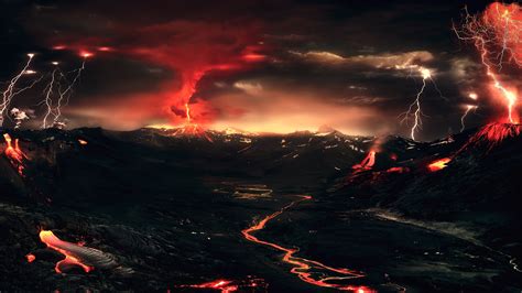 Download Lava Landscape Nature Volcano Hd Wallpaper
