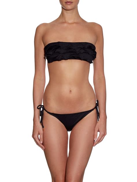 Ondademar Ruffled Bandeau Bikini Top 122 15 Bikinis That Will Make You Go Up A Cup Size
