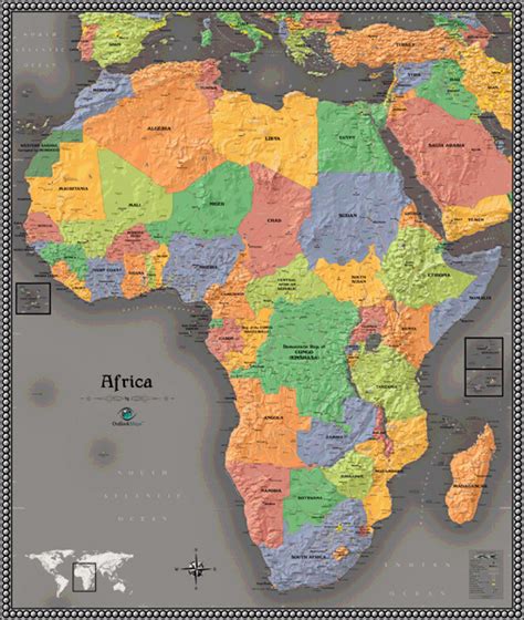 Africa Contemporary Wall Map By Outlook Maps Mapsales