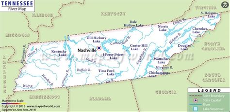 Tennessee Rivers Map Rivers In Tennessee