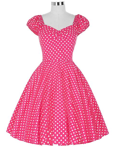 Polka Dot Dress Belle Poque Vestidos Pin Up Rockabilly Swing Women Short Sleeve Cotton Casual