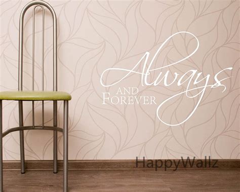 Love Quote Always And Forever Wall Stickers Always And Forever Love