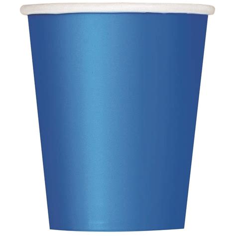 Royal Blue Paper Cups Bulk Party Save Smile