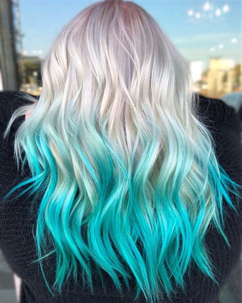 32 cute dyed haircuts to try right now mermaid hair dyed hair hair styles blue ombre hair