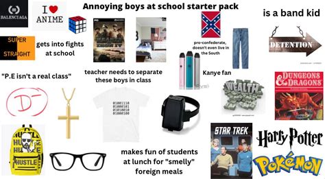 Annoying Boys At School Starter Pack Rstarterpacks