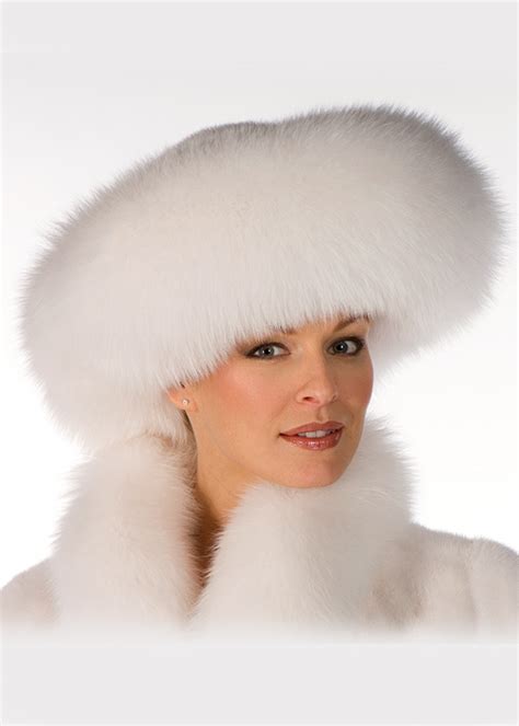 White Fox And Mink Fur Hat Large Brim Real Fur Hat For Women Ebay