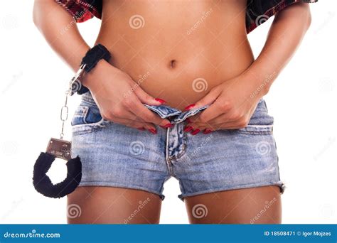 Woman Jeans Hands Handcuffs Stock Photos Free Royalty Free Stock