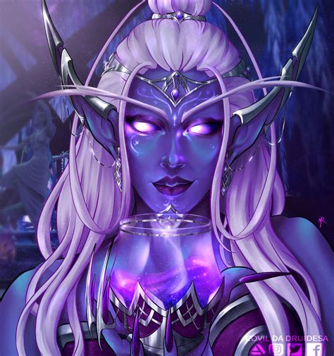 artstation nightborne mariana rodrigues warcraft art world of warcraft characters