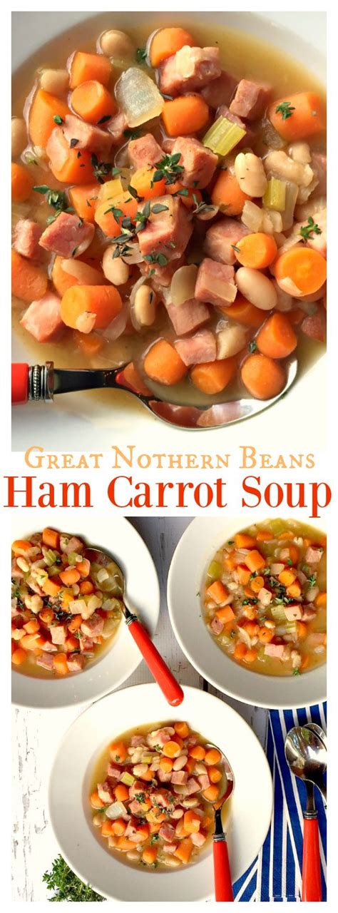 Reviewed by millions of home cooks. Great Nothern Beans Ham Carrot Soup | Ham and bean soup ...