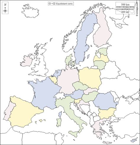 Union Européenne Carte Géographique Gratuite Carte Géographique Muette