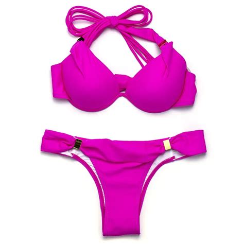 Buy Trangel Swimwear Push Up Bikini Brazilian Bikini