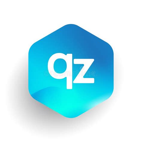 Letter Qz Logo In Hexagon Shape And Colorful Background Letter