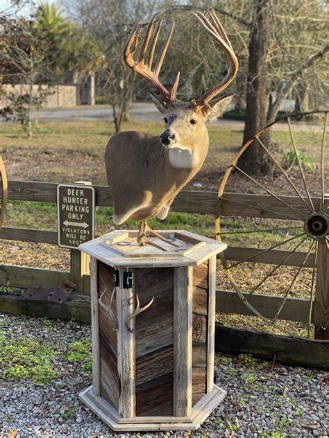 Deer Pedestal Deer Antler Decor Deer Mount Decor Deer Hunting Decor