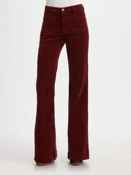 J Brand All High Rise Wide Leg Corduroy Pants In Brown Toffee Lyst
