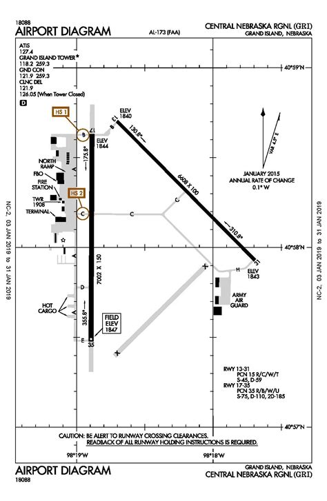 Faa Airport Diagram And Info Grand Island Central Regional Airport