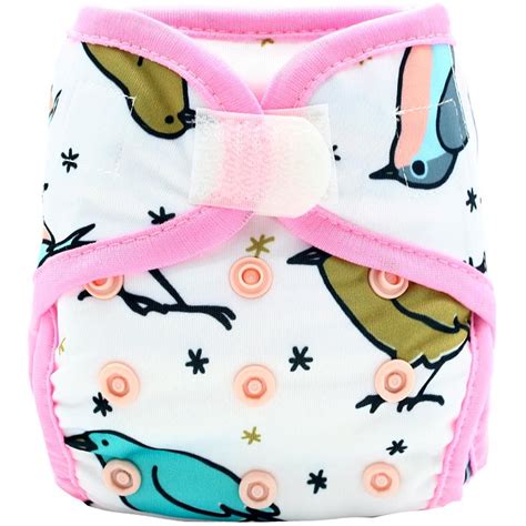 Happy Flute Newborn Hook And Loop Cover Songbirds Cloth Diapering