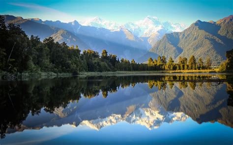 Mountains River Reflections Nature Landscape Photography Trees