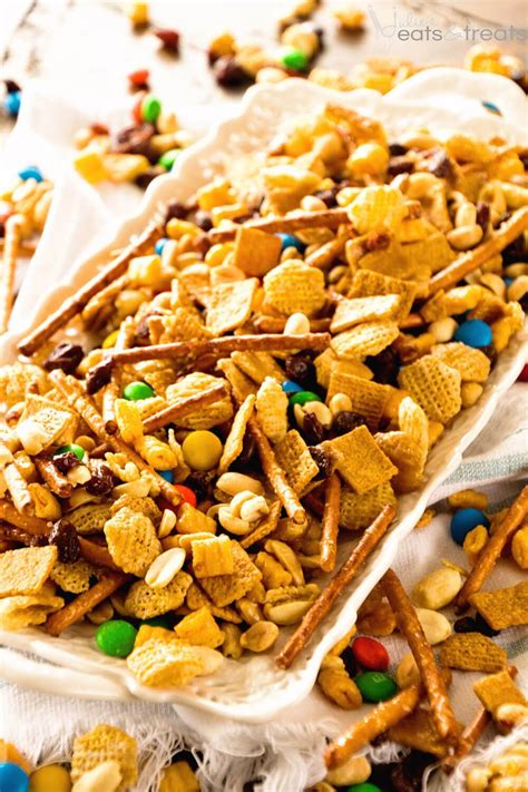 16 Super Simple Snacks Made With Cereal Snack Mix Cereal Snacks Snacks