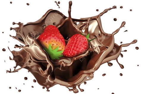 Chocolate Strawberries Hd Transparent Chocolate Strawberry Splash