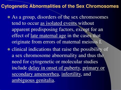 Ppt The Sex Chromosomes And Their Abnormalities Powerpoint