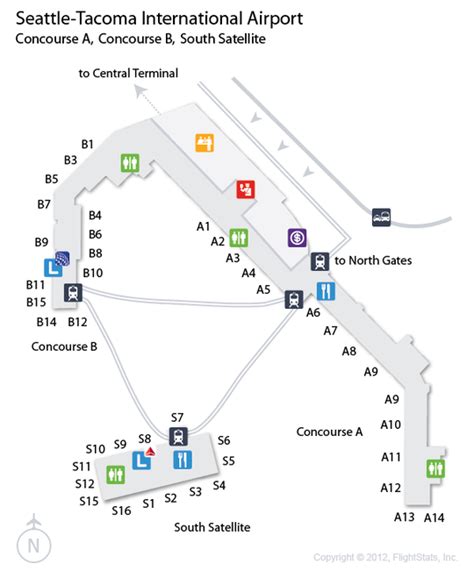Seattle Airport Terminal Map Alaska Airlines Maps Location Catalog Online