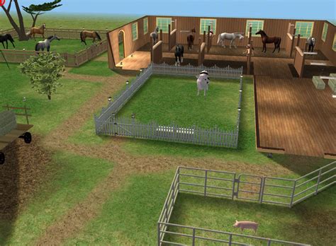 Mod The Sims Farm And Stable Fully Furnished Minimal Cc
