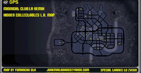 O Midnight Club La Remix Collectables Map
