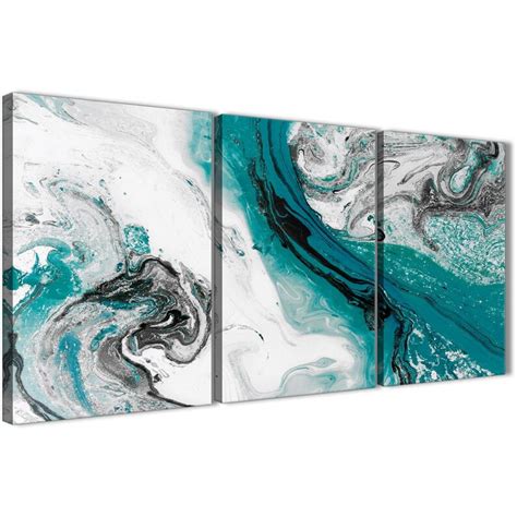 Teal And Grey Swirl Living Room Canvas Wall Art Accessories Etsy
