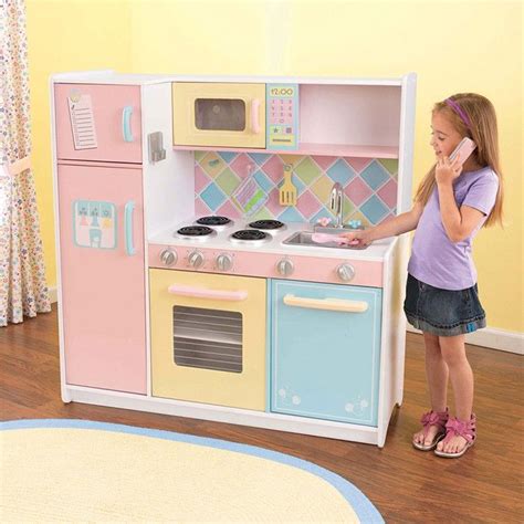 Cómo hacer cocina de madera para niños reciclada a partir de un mueble viejo de casa. Cocinita de madera grande Large Pastel - KidKraft | Cocina ...