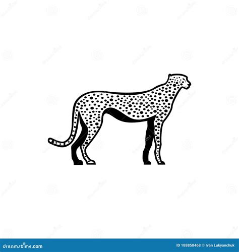Cheetah Silhouette Vector Illustration 214080590