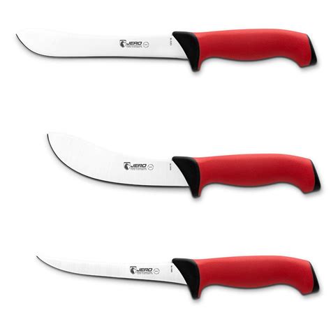 buy jero pro series tr 3 piece butcher set 7 inch narrow butcher 6 inch skinning and 6 inch
