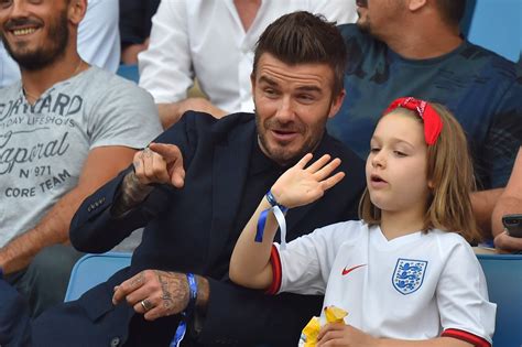 David Beckham And Daughter Celebrate Lucy Bronzes Goal Against Norway