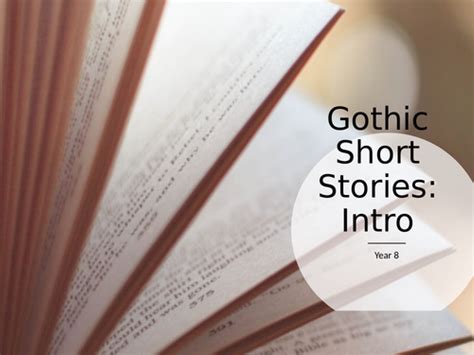 Gothic Short Stories Year 8 Sow Teaching Resources