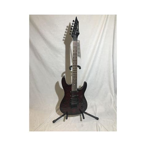 Used Dean Custom 450 Floyd Rose Solid Body Electric Guitar Trans Red